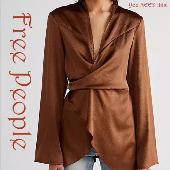 Free People Tops - Free People Harley Tunic Top Brown NWT  M